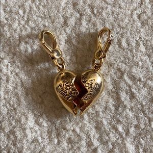 Juicy Couture broken heart charm duo